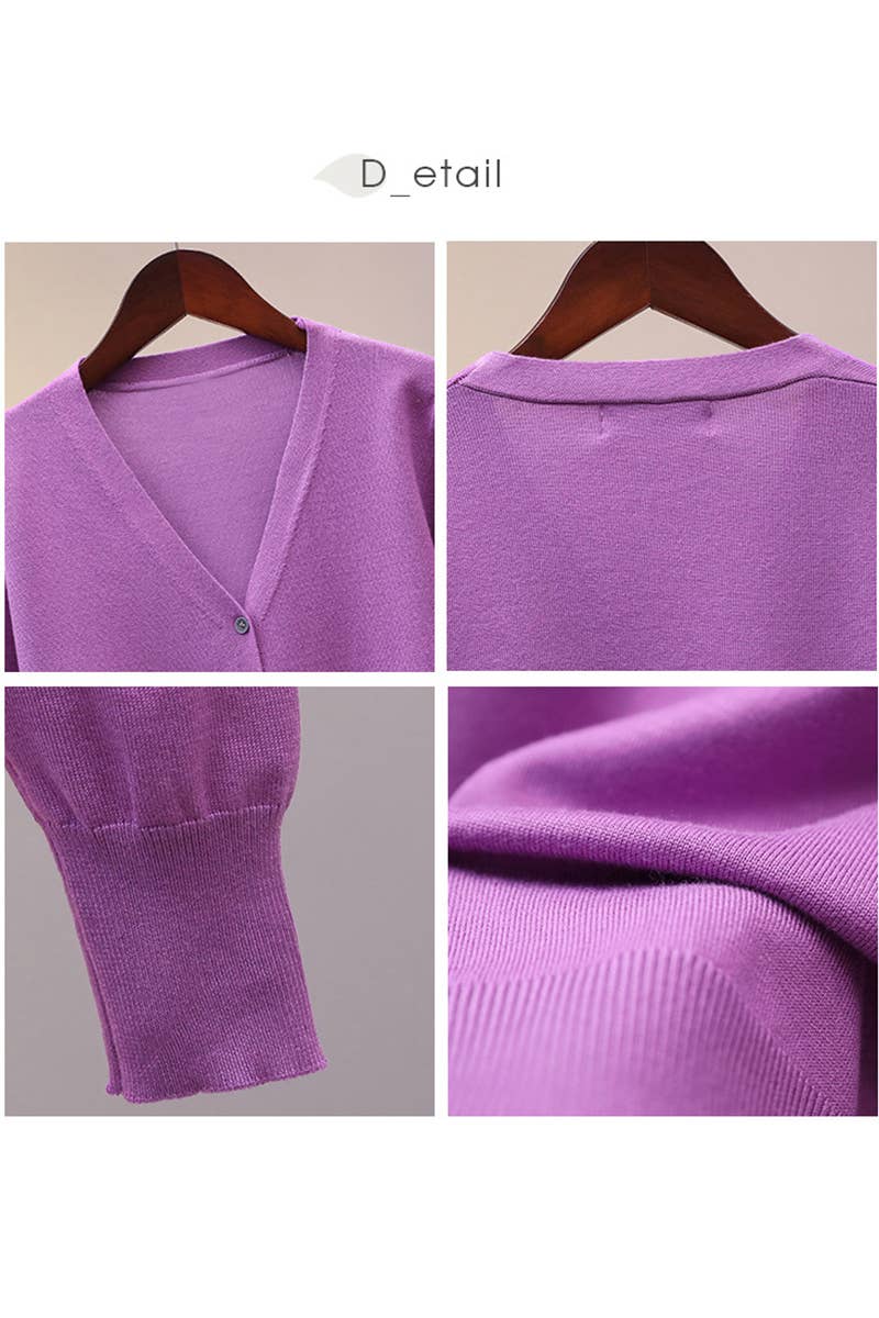 V-Neck Cardigan Sweater
