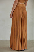 W1658 | Knit Acrylic Sweater Ribbed Flare Pants