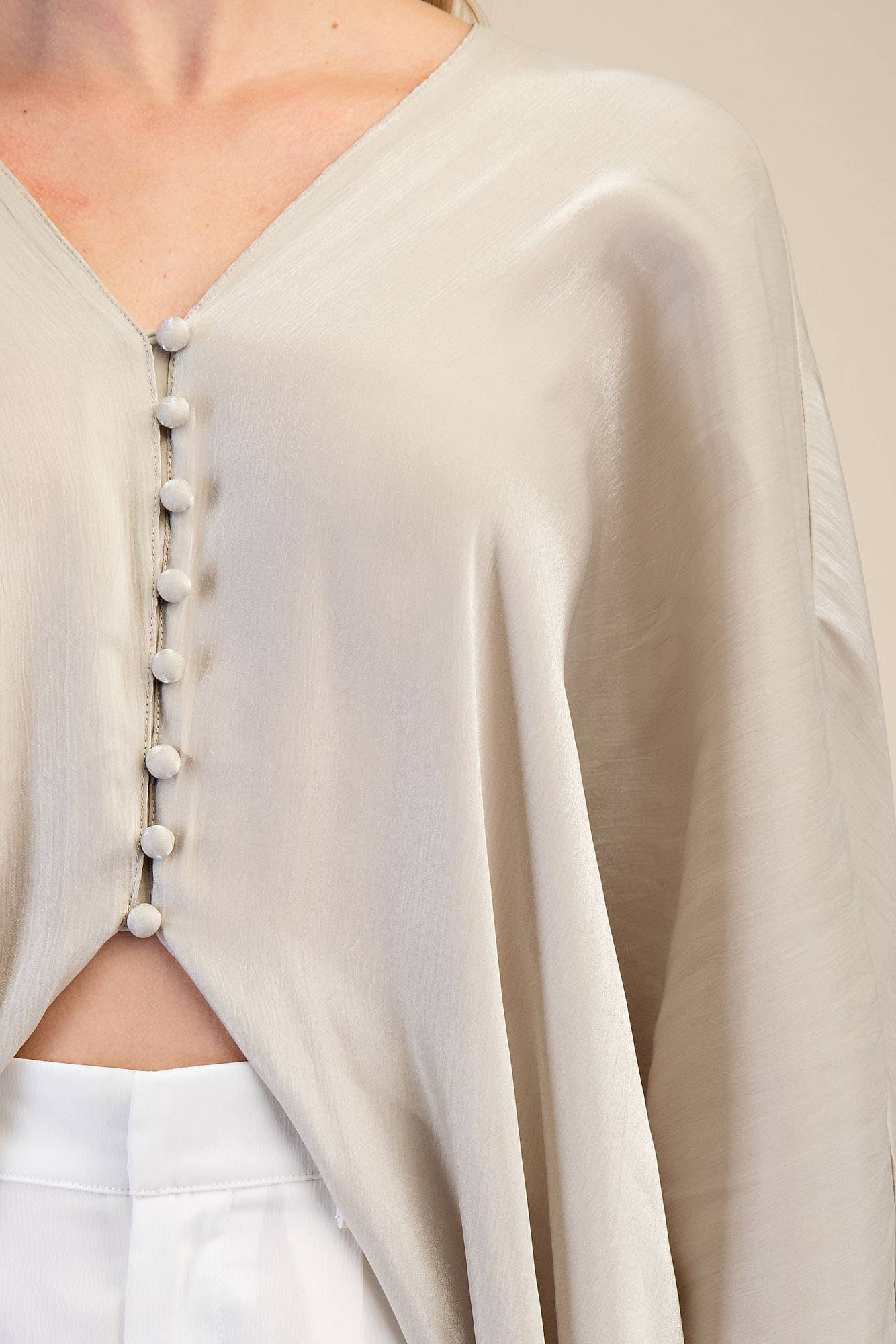 V-Neck Puff Sleeve Top