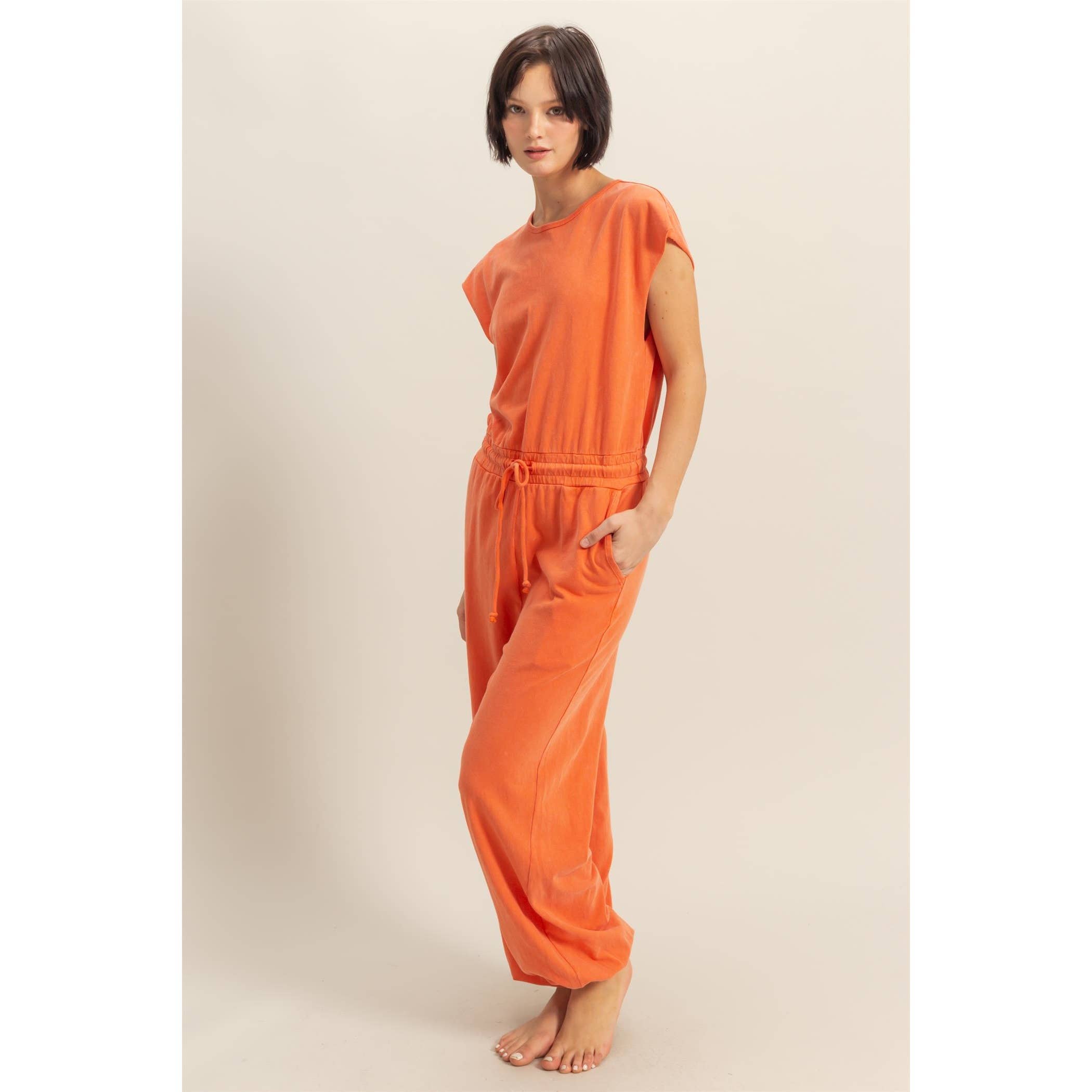 Short Sleeve Casual Jumpsuit