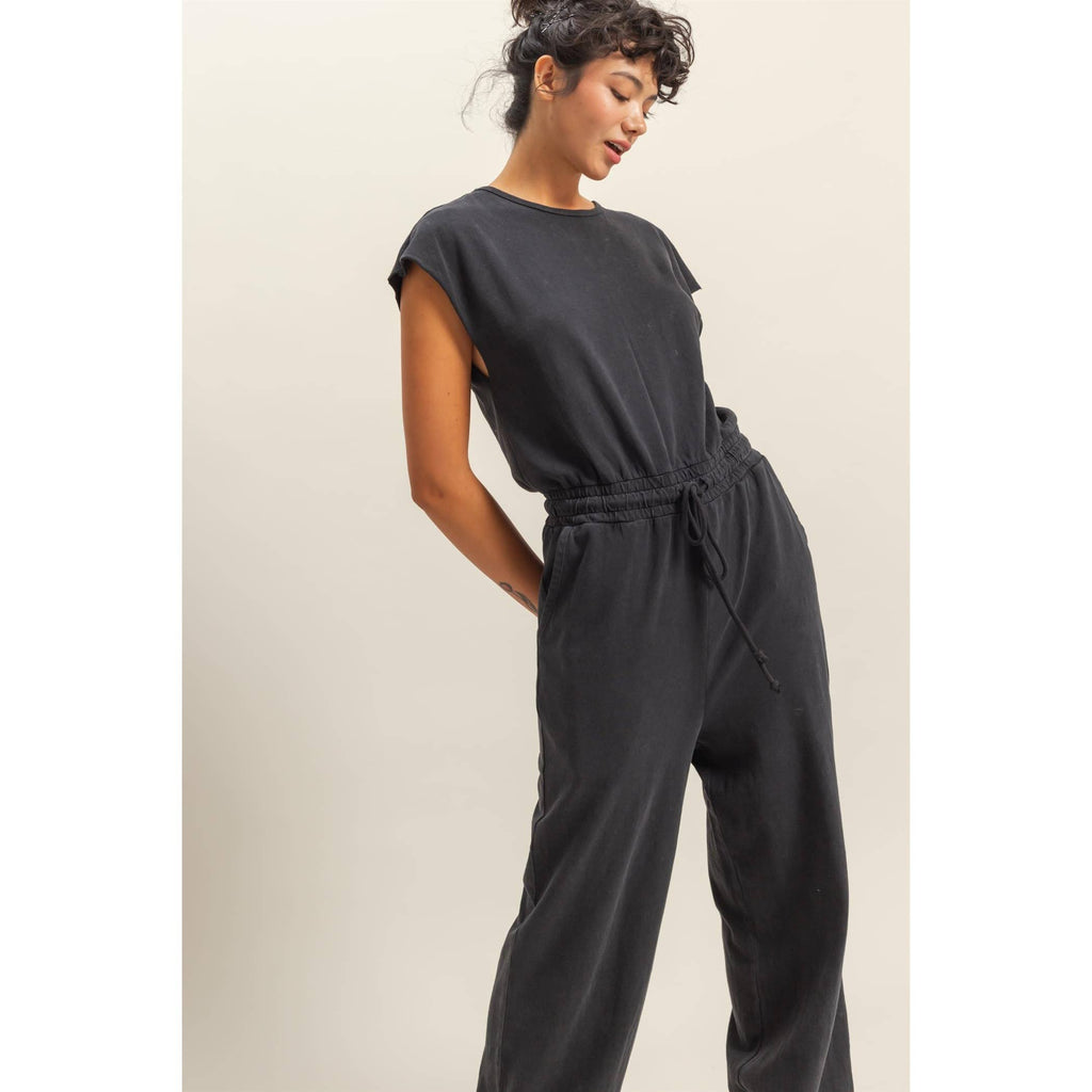 Short Sleeve Casual Jumpsuit