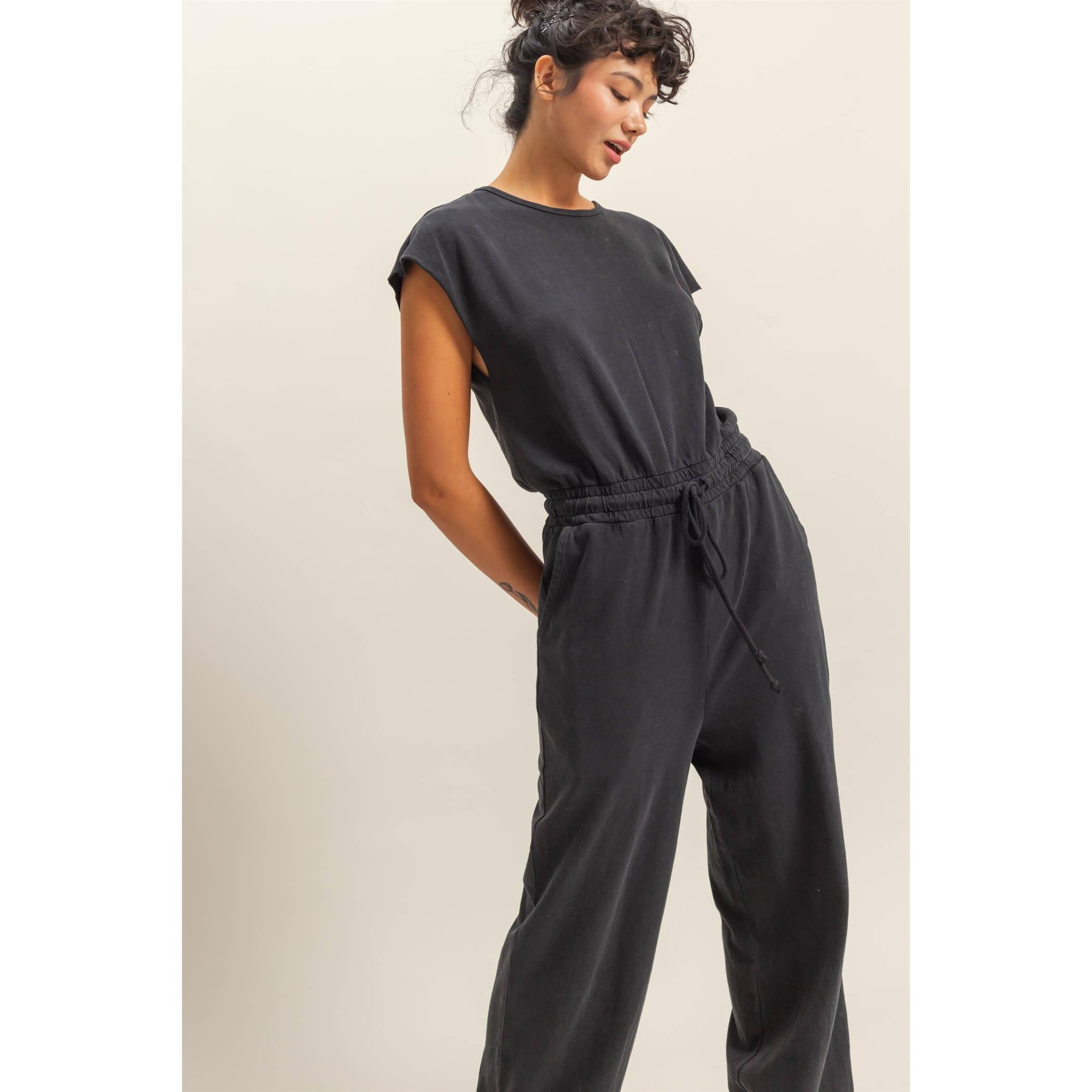 Short Sleeve Casual Jumpsuit