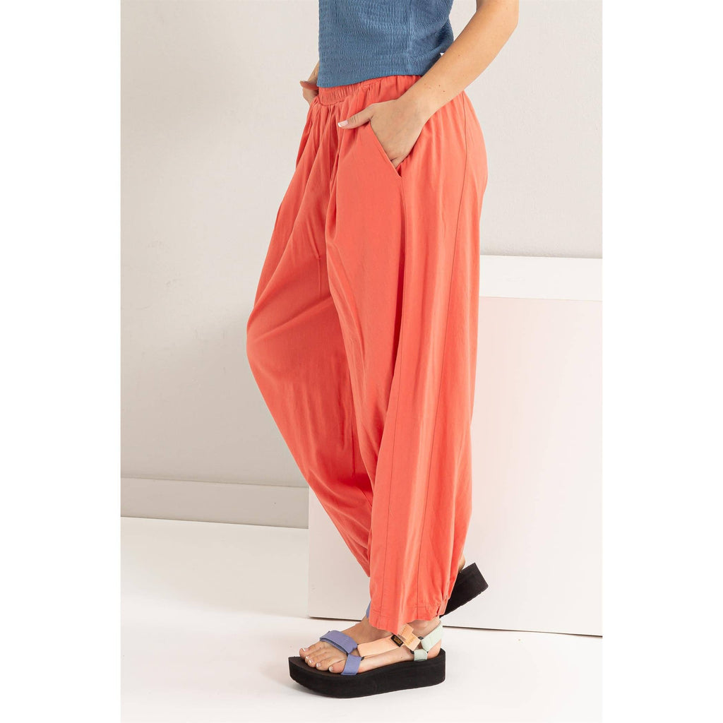 Mid Rise Wide Leg Pants