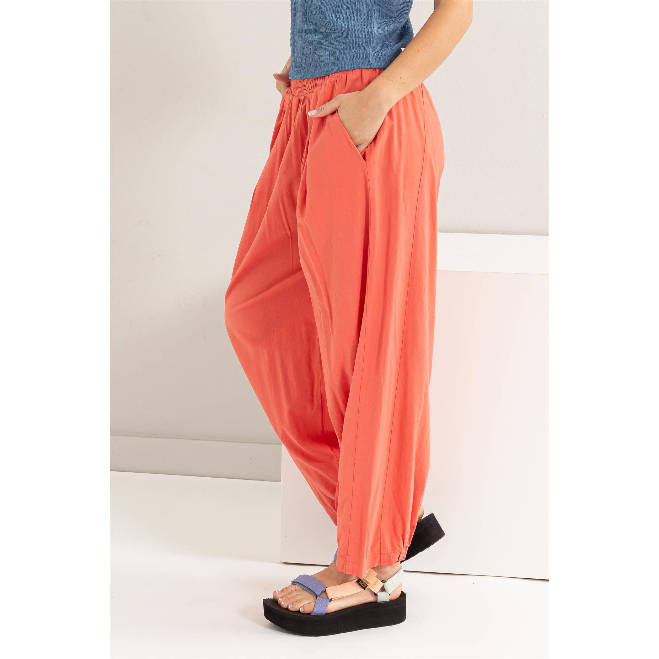 Mid Rise Wide Leg Pants