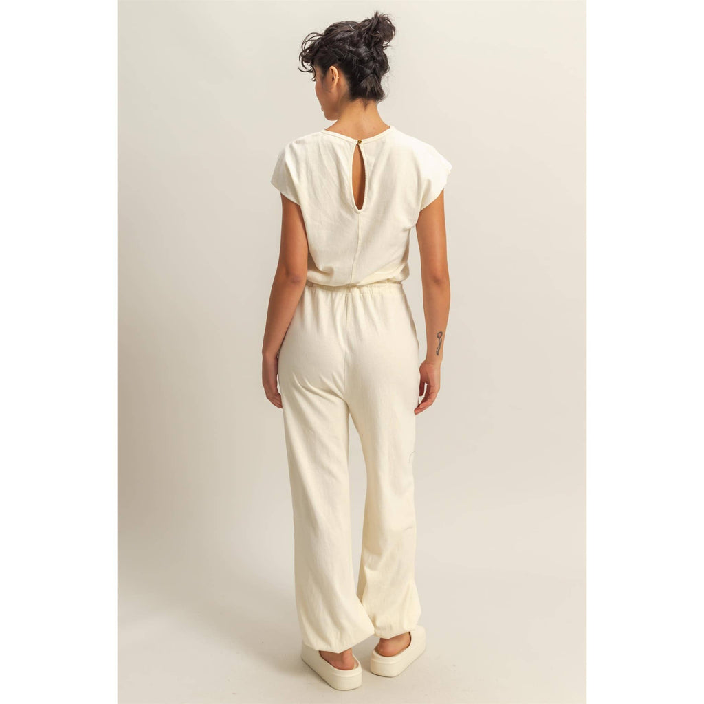 Short Sleeve Casual Jumpsuit