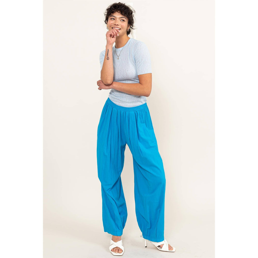 Mid Rise Wide Leg Pants
