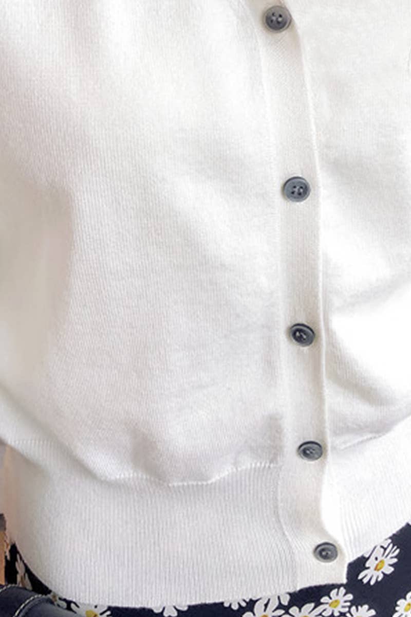 V-Neck Cardigan Sweater