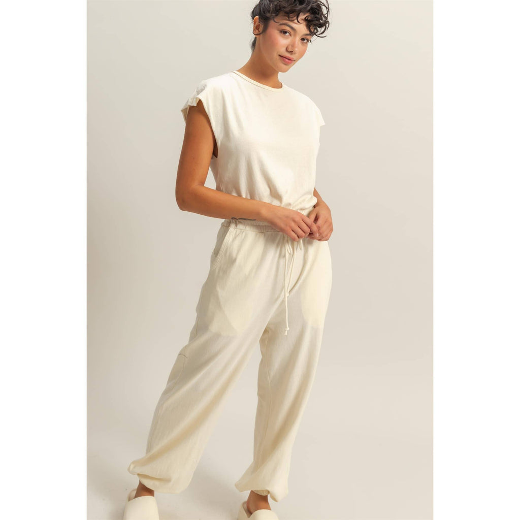 Short Sleeve Casual Jumpsuit