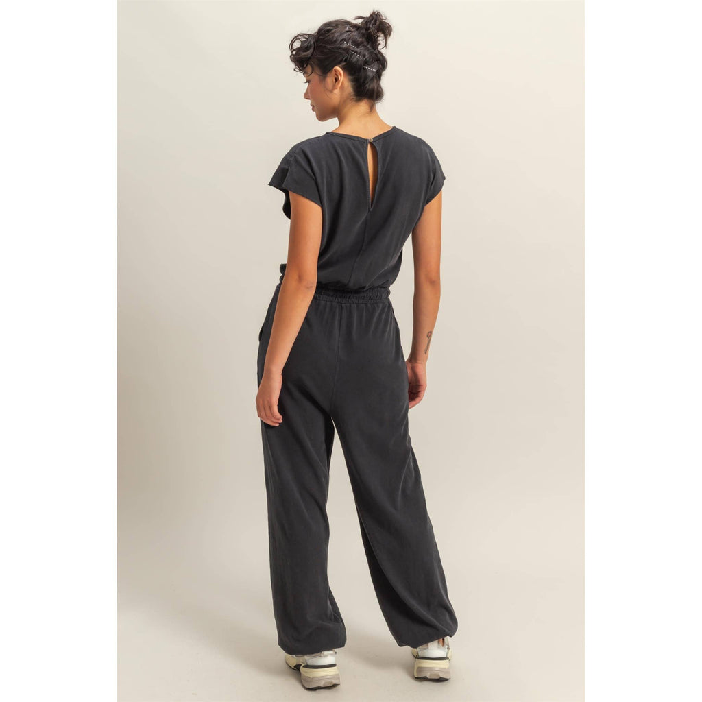 Short Sleeve Casual Jumpsuit