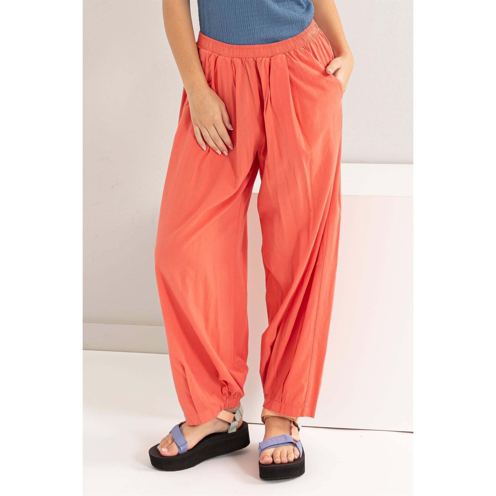 Mid Rise Wide Leg Pants