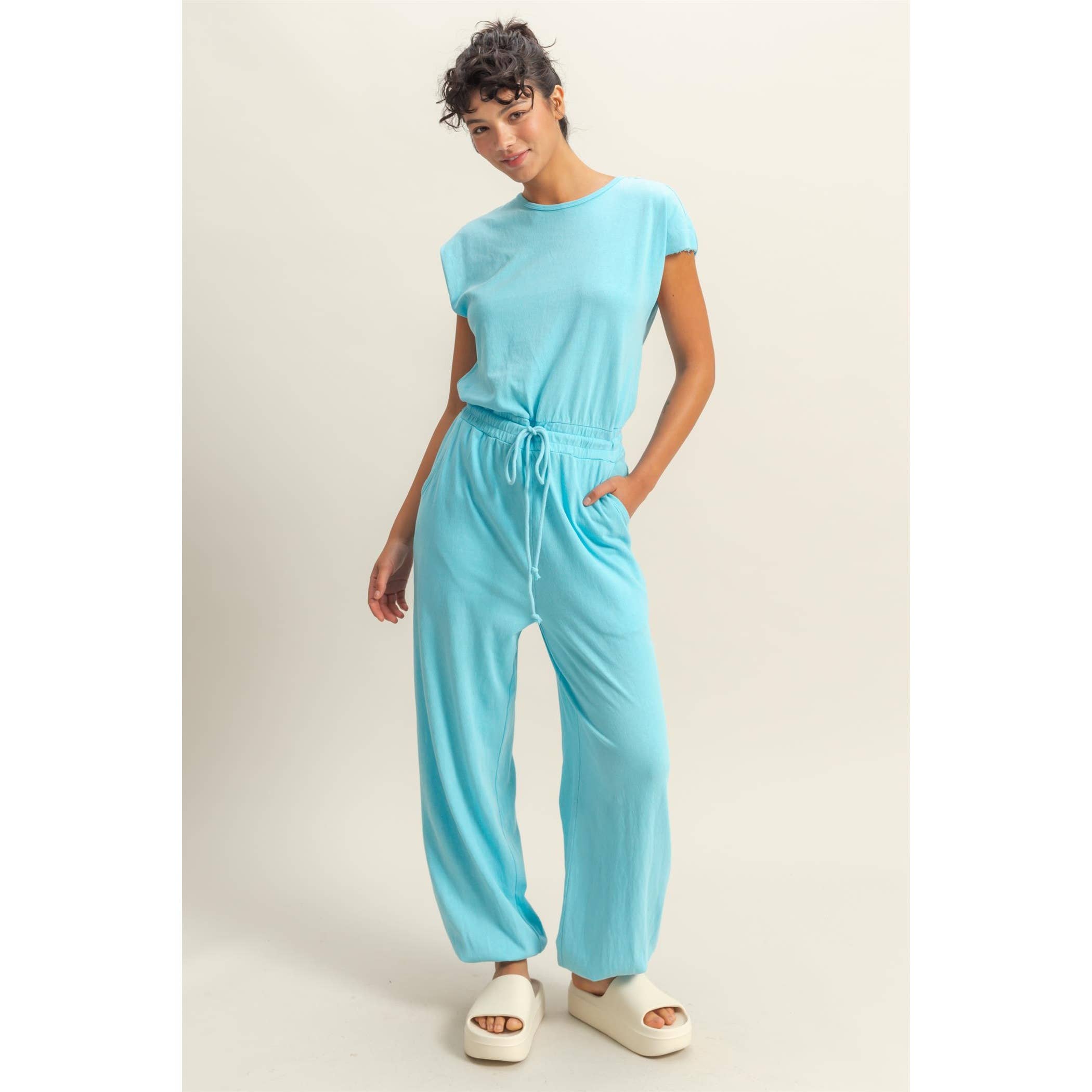 Short Sleeve Casual Jumpsuit
