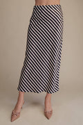 Waist Elastic Band Midi Skirt