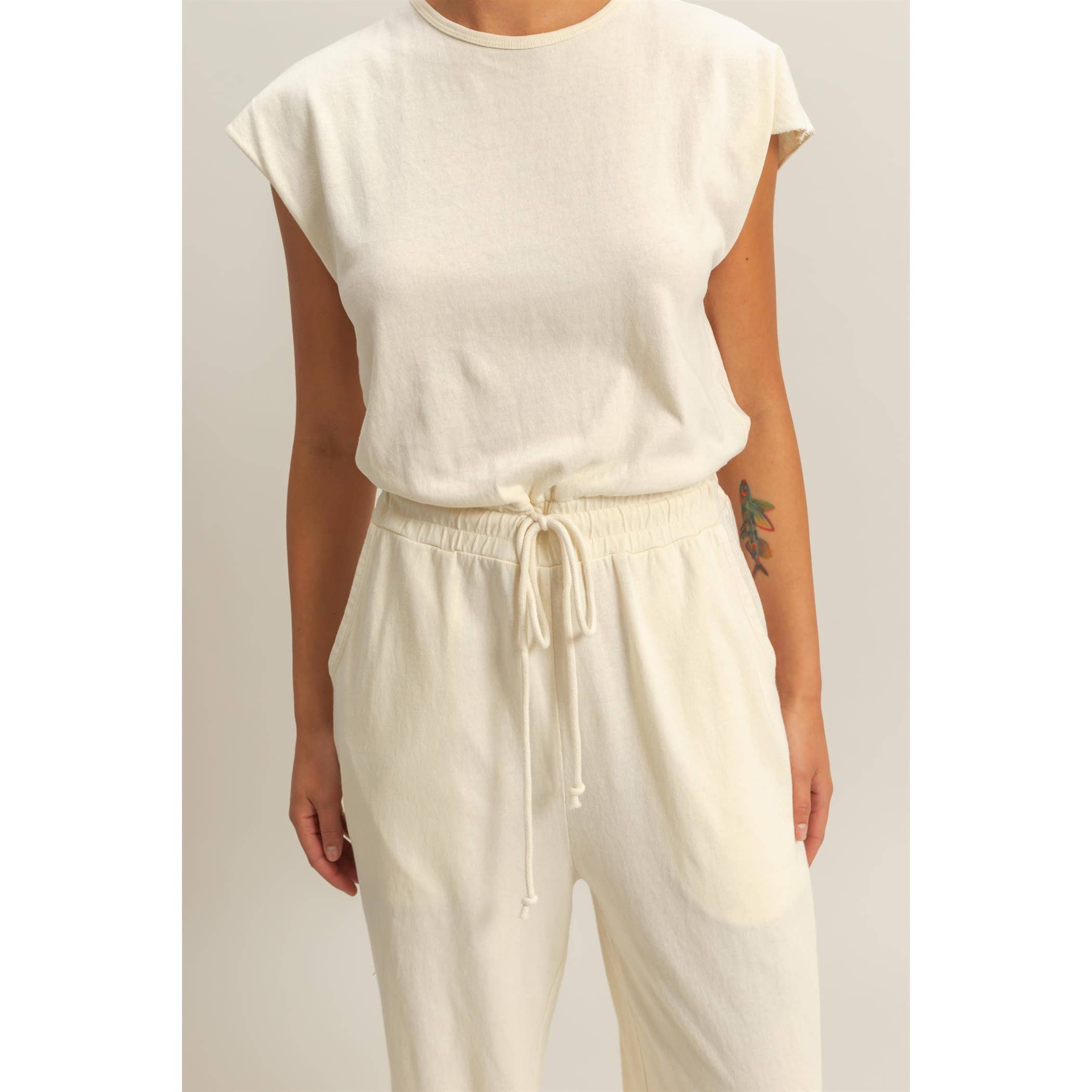 Short Sleeve Casual Jumpsuit