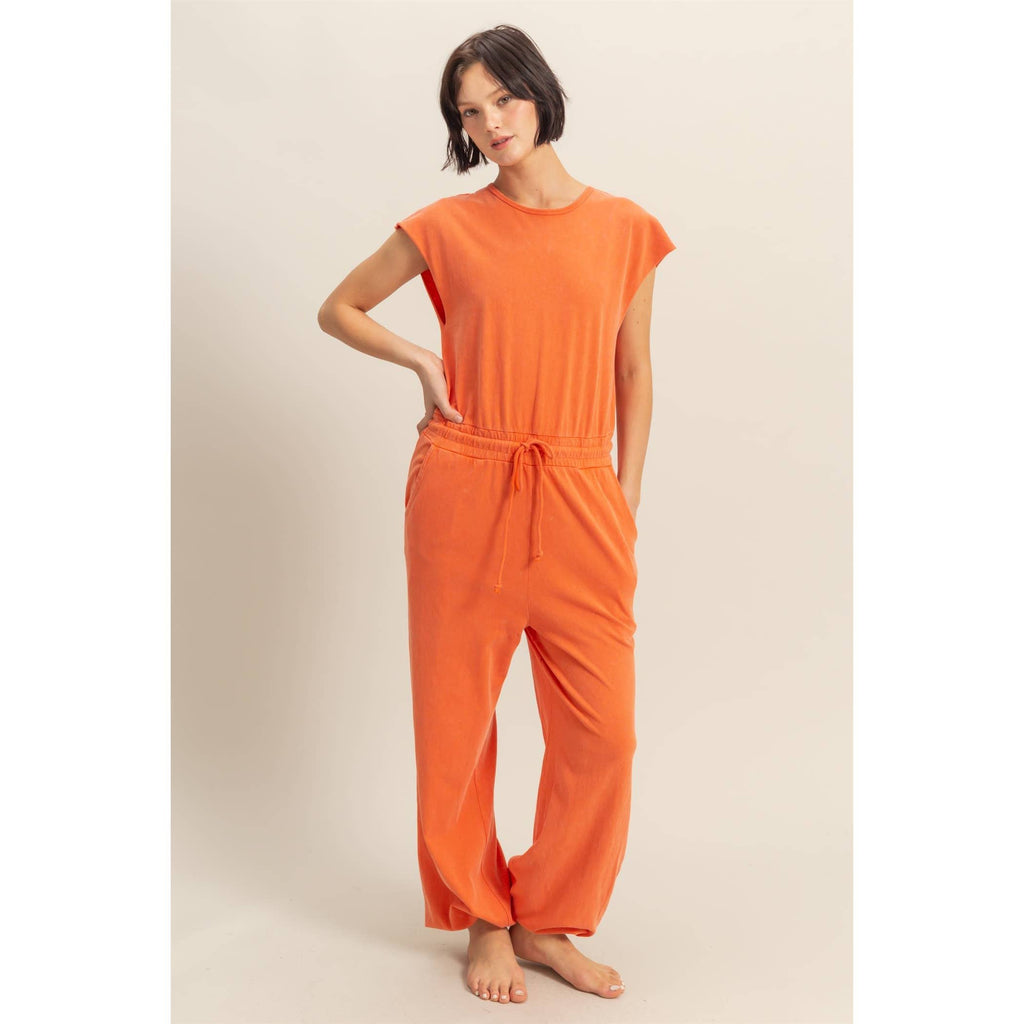Short Sleeve Casual Jumpsuit