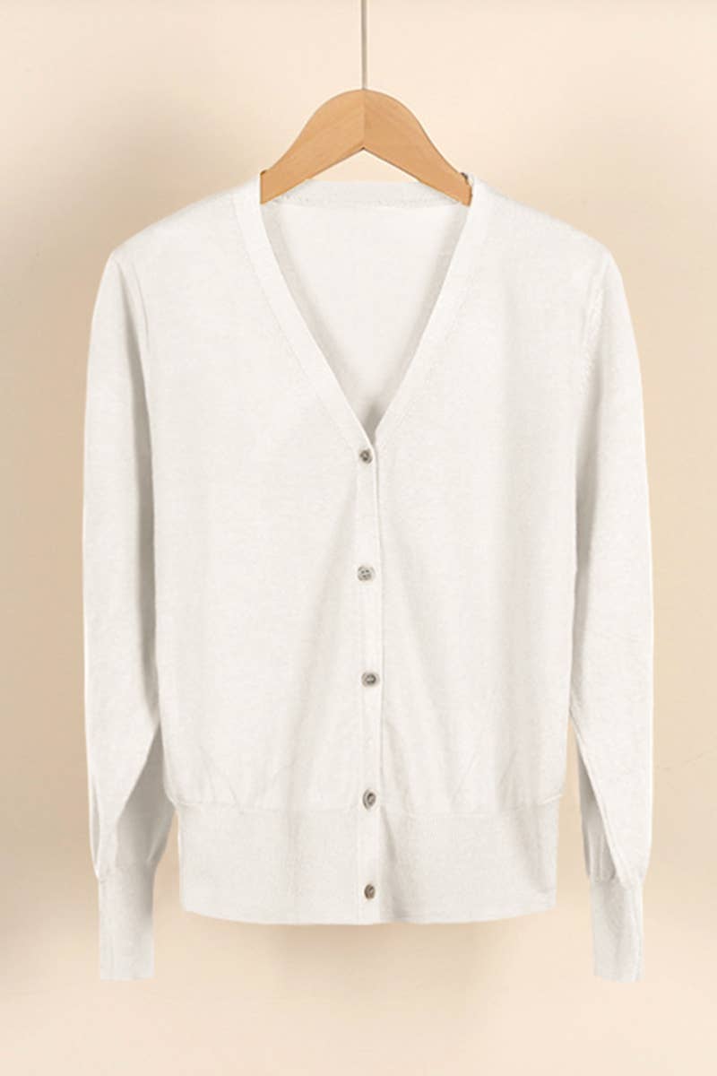 V-Neck Cardigan Sweater
