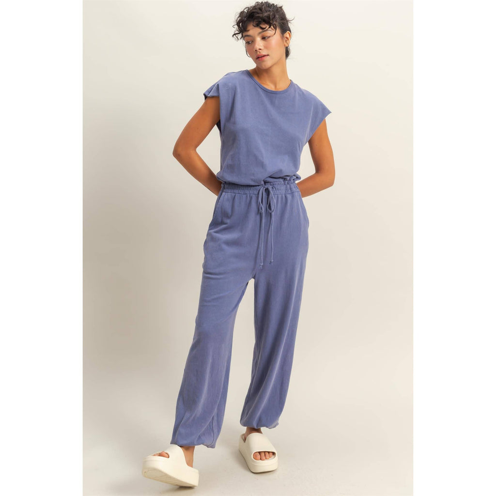 Short Sleeve Casual Jumpsuit
