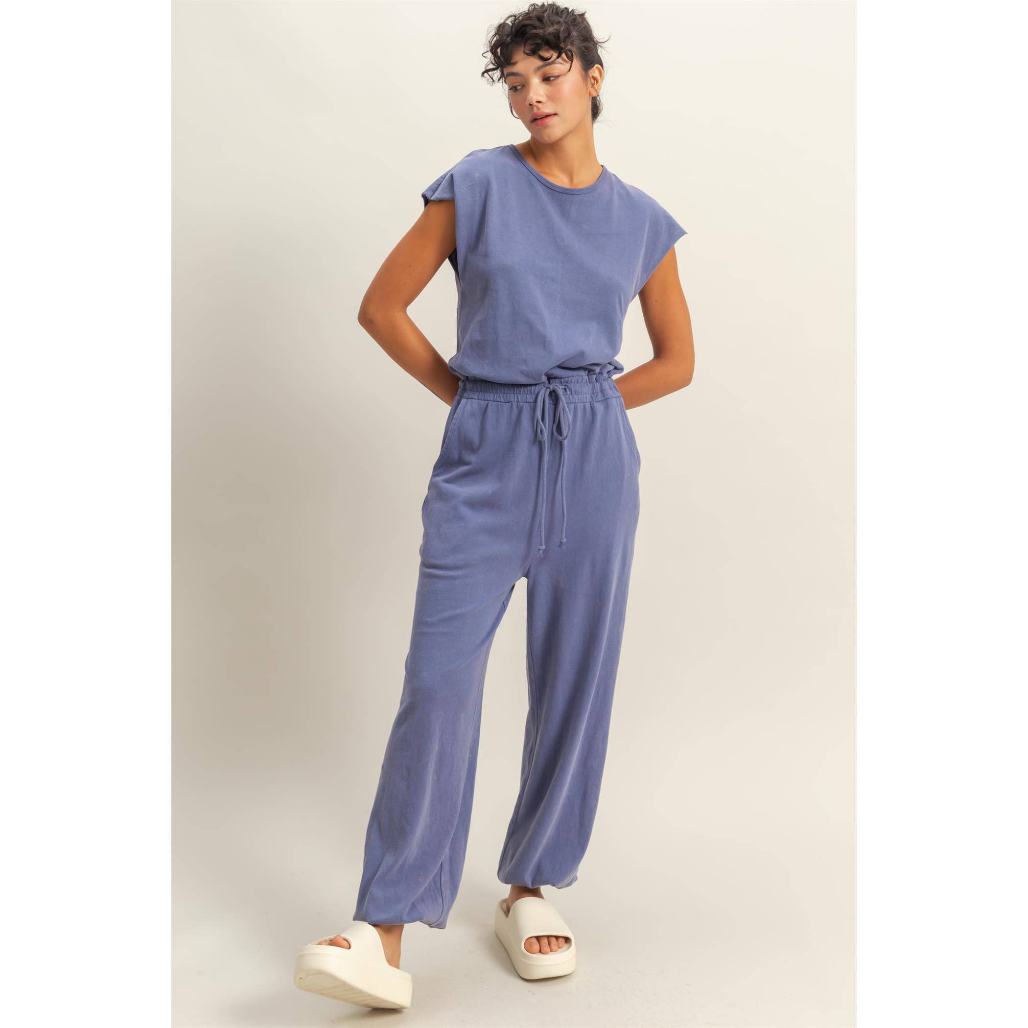 Short Sleeve Casual Jumpsuit