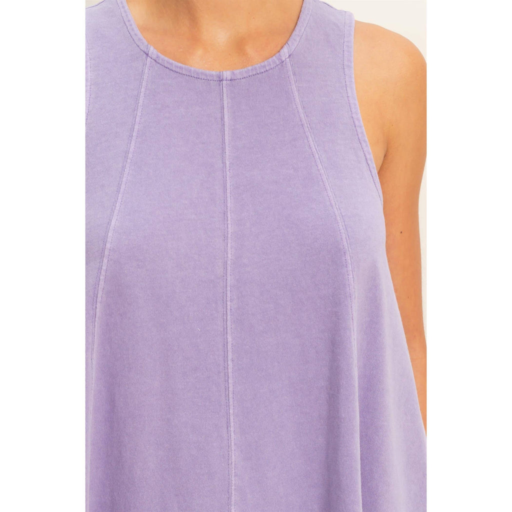 Sleeveless Round Neck Top & Shorts Set