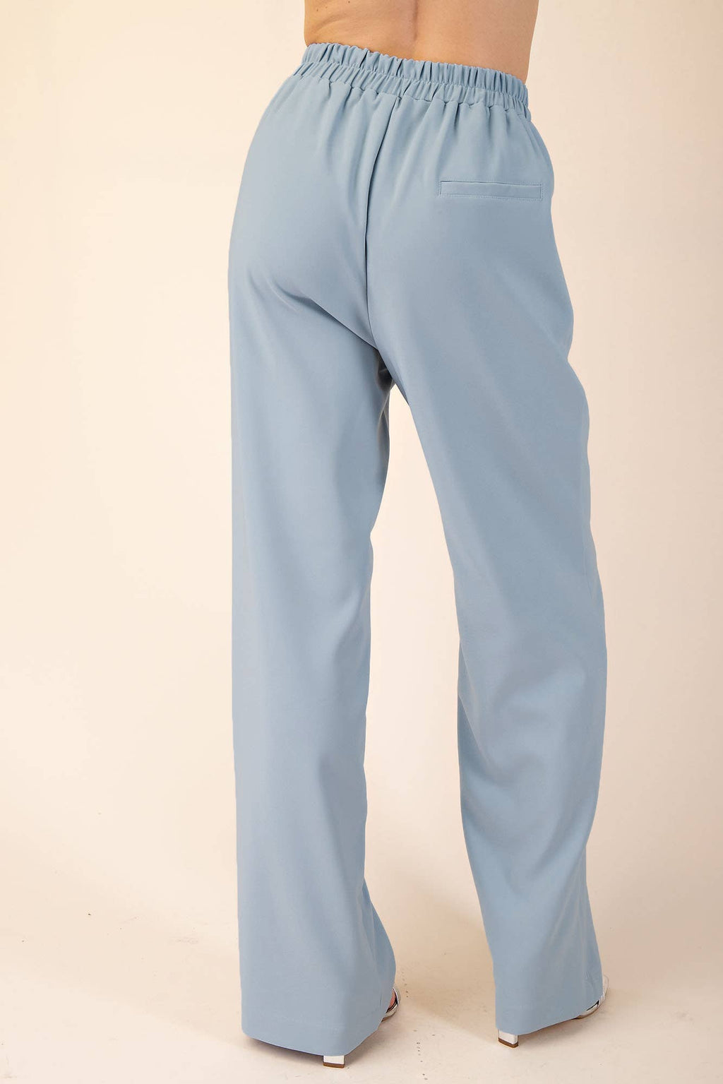 Button Vest and Wide-Leg Pant Set