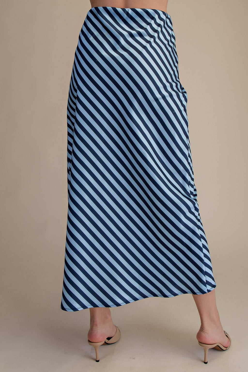 Waist Elastic Band Midi Skirt