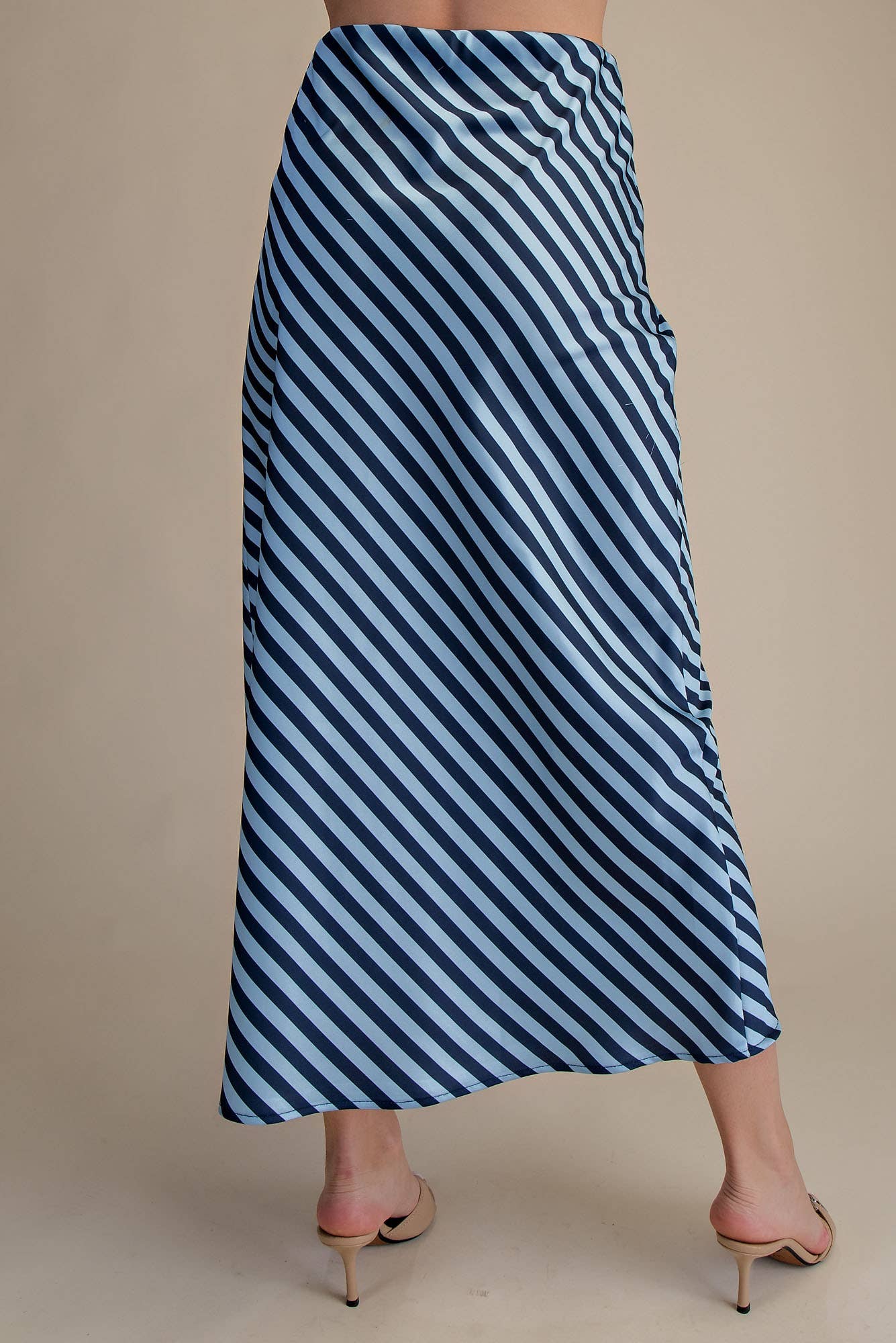 Waist Elastic Band Midi Skirt