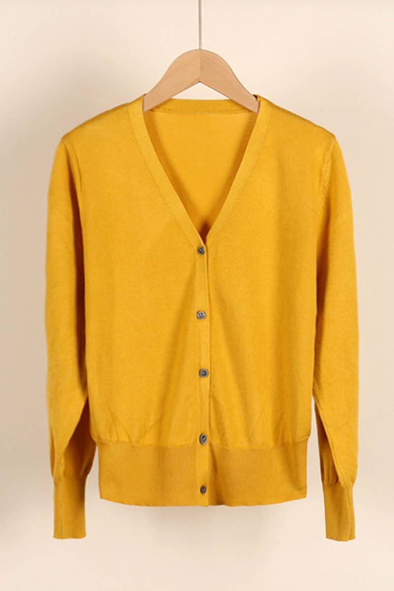 V-Neck Cardigan Sweater