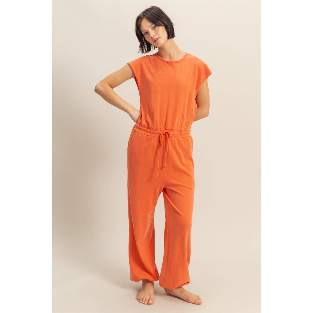 Short Sleeve Casual Jumpsuit