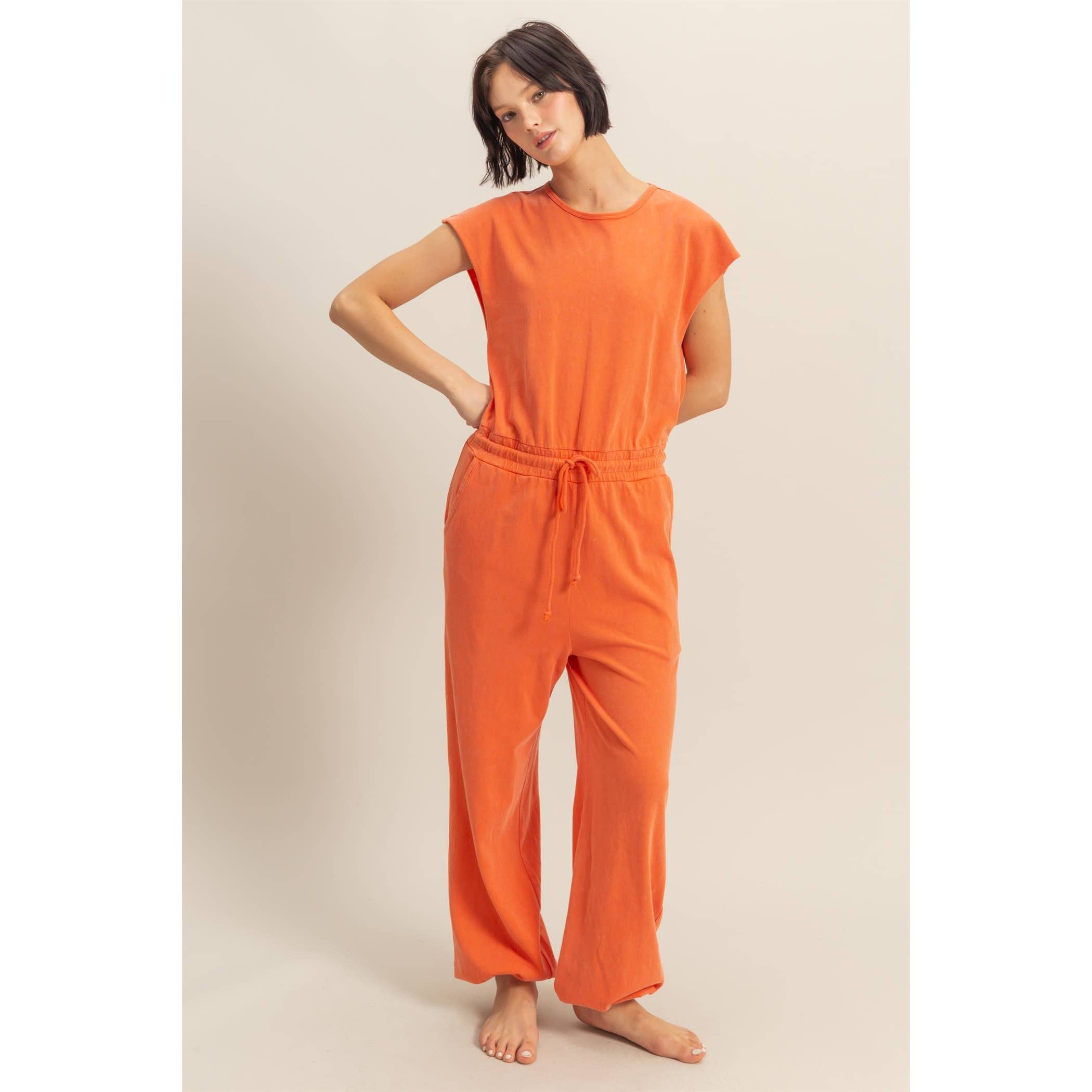 Short Sleeve Casual Jumpsuit