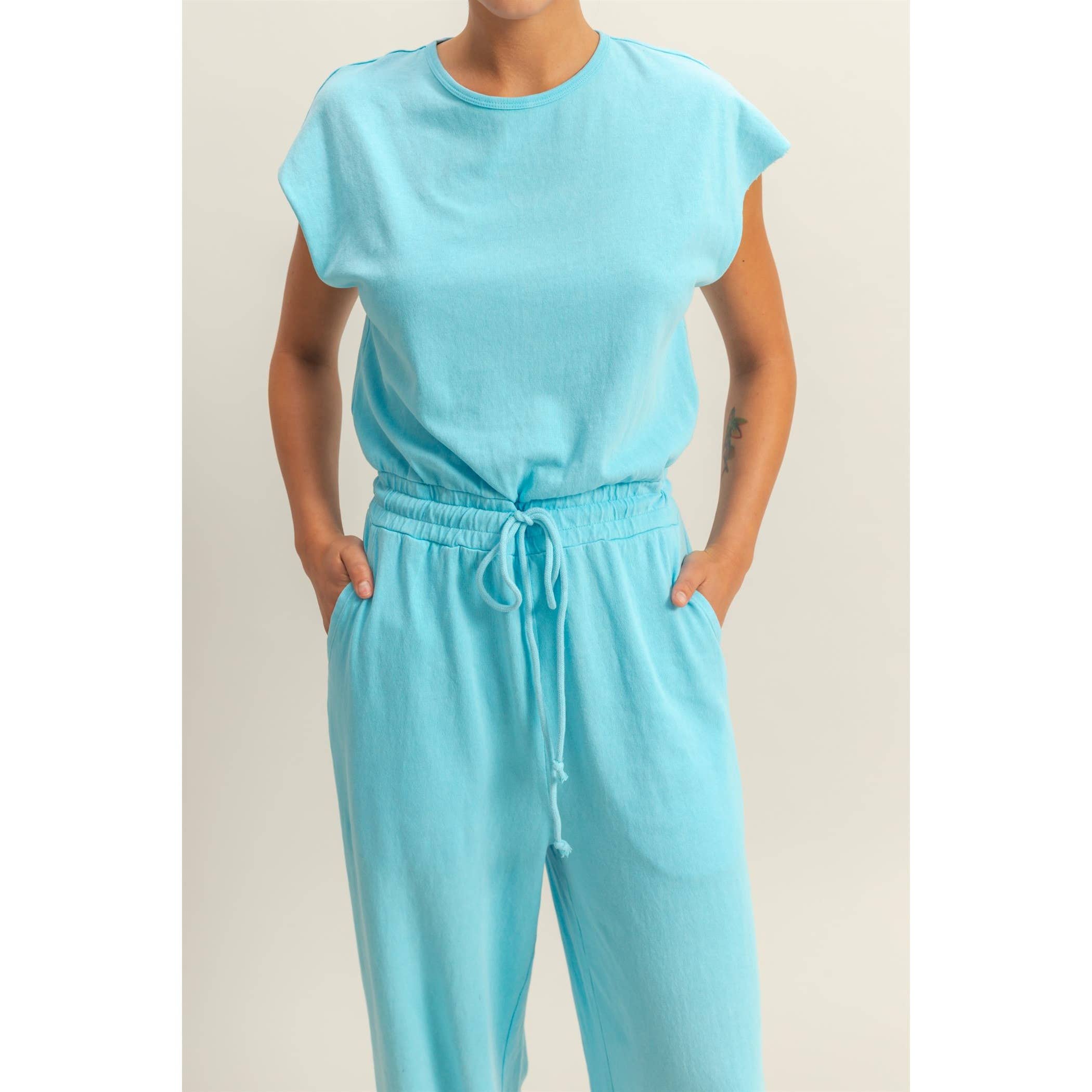 Short Sleeve Casual Jumpsuit