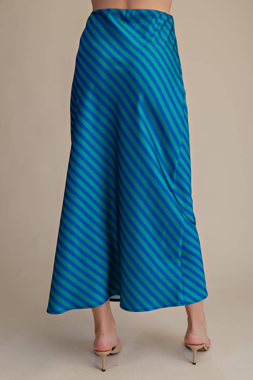 Waist Elastic Band Midi Skirt