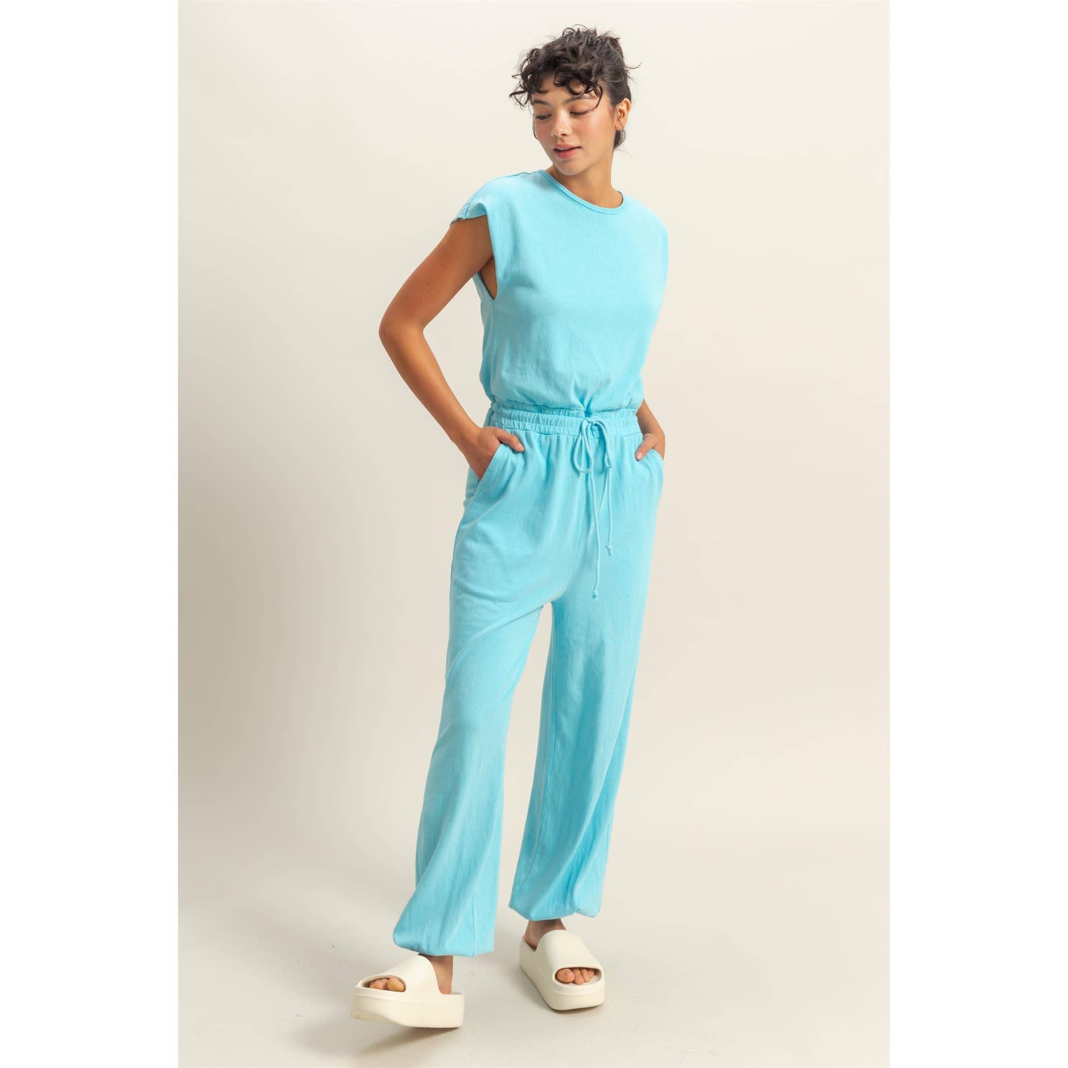 Short Sleeve Casual Jumpsuit
