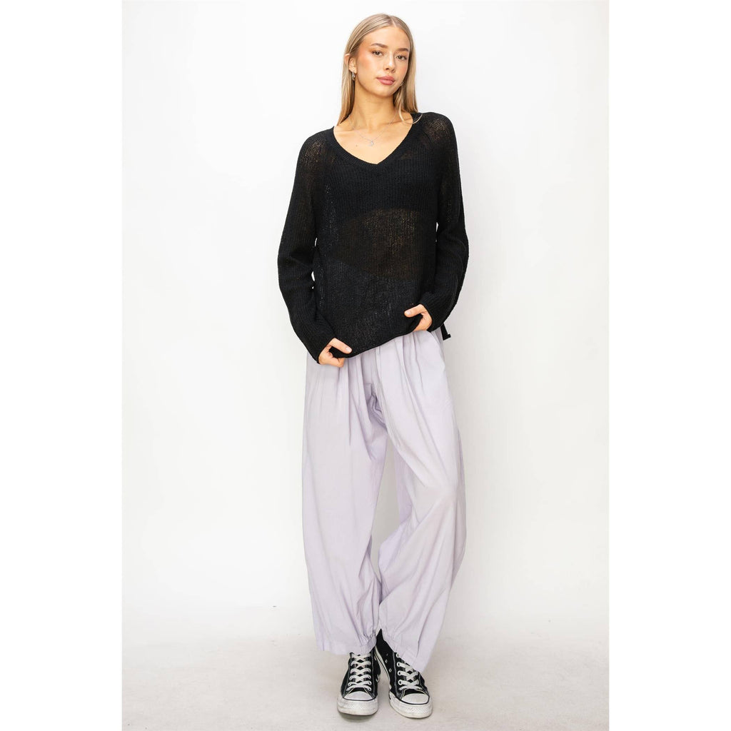 Mid Rise Wide Leg Pants