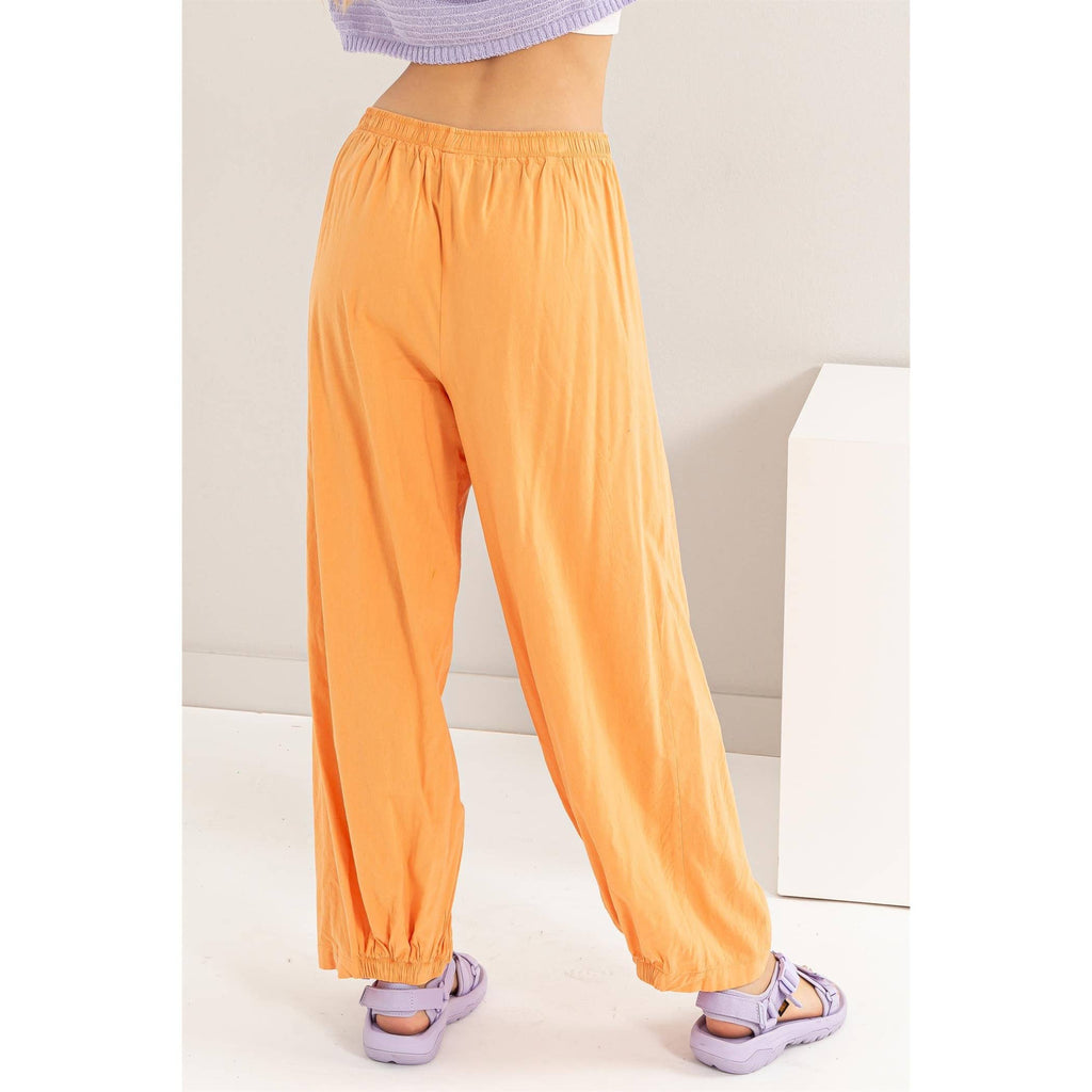 Mid Rise Wide Leg Pants