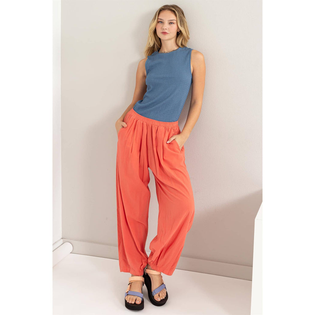 Mid Rise Wide Leg Pants