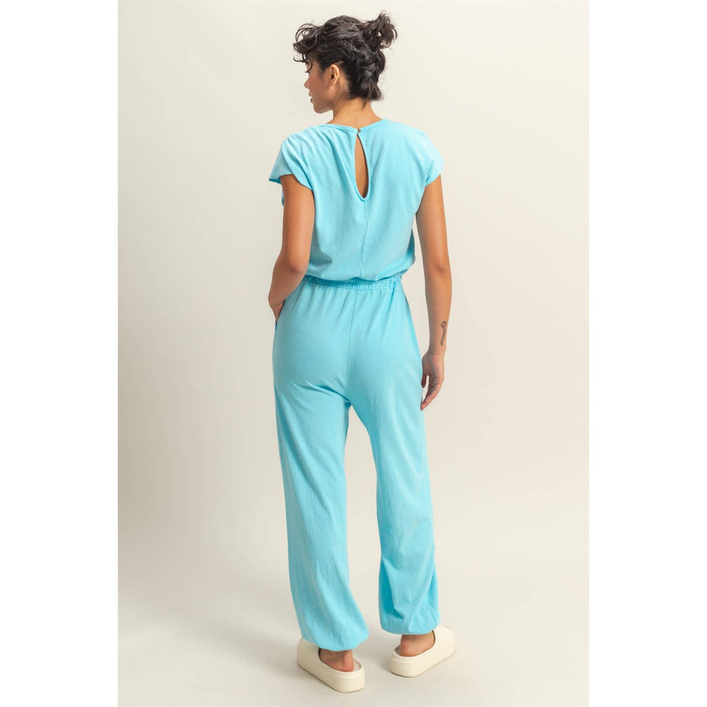 Short Sleeve Casual Jumpsuit