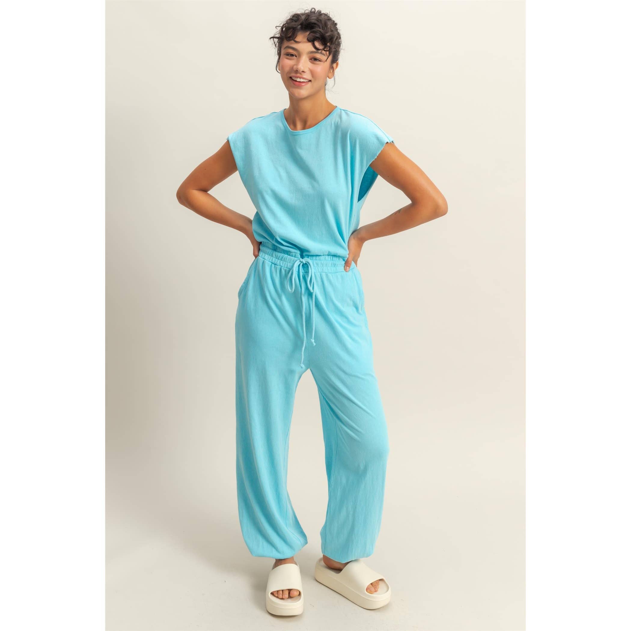 Short Sleeve Casual Jumpsuit