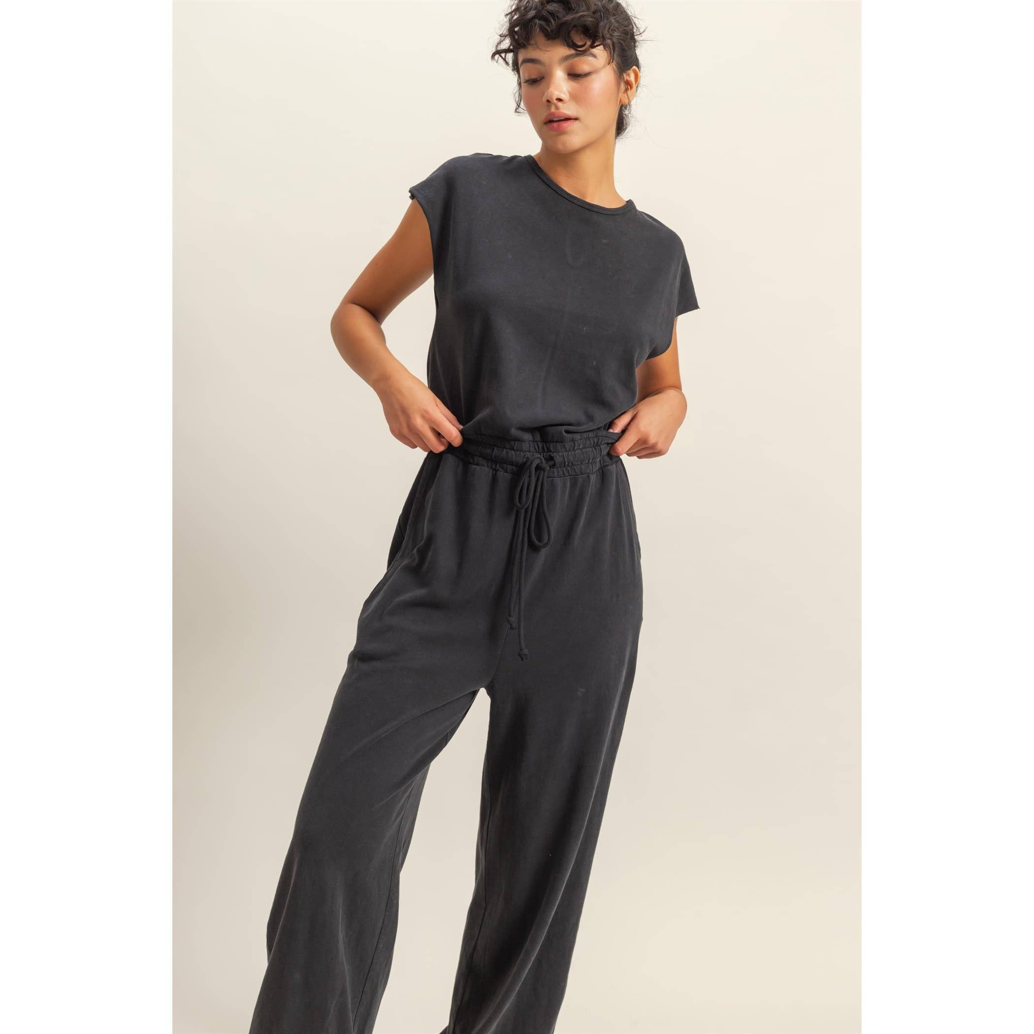 Short Sleeve Casual Jumpsuit