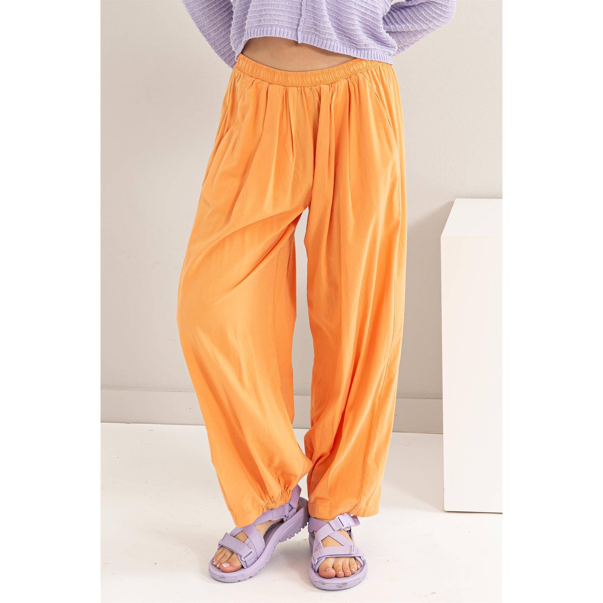 Mid Rise Wide Leg Pants