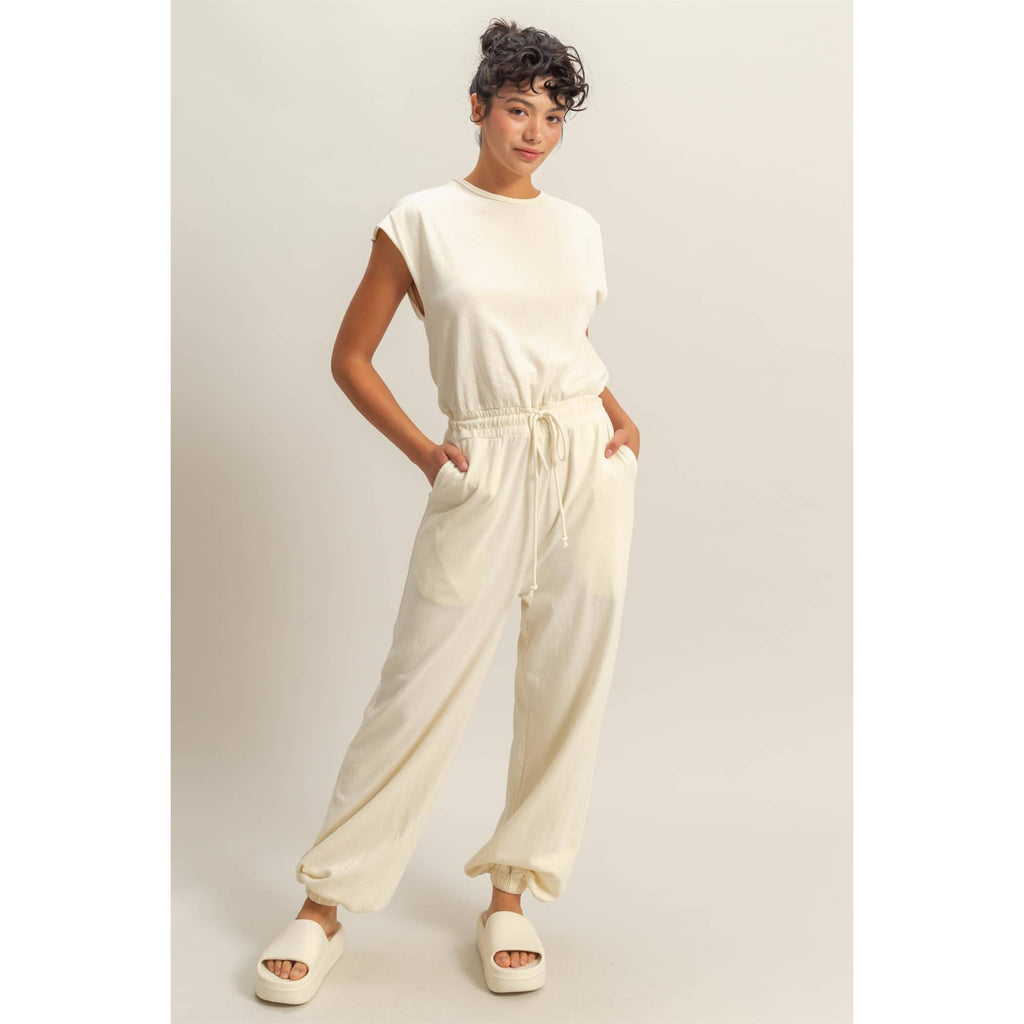 Short Sleeve Casual Jumpsuit