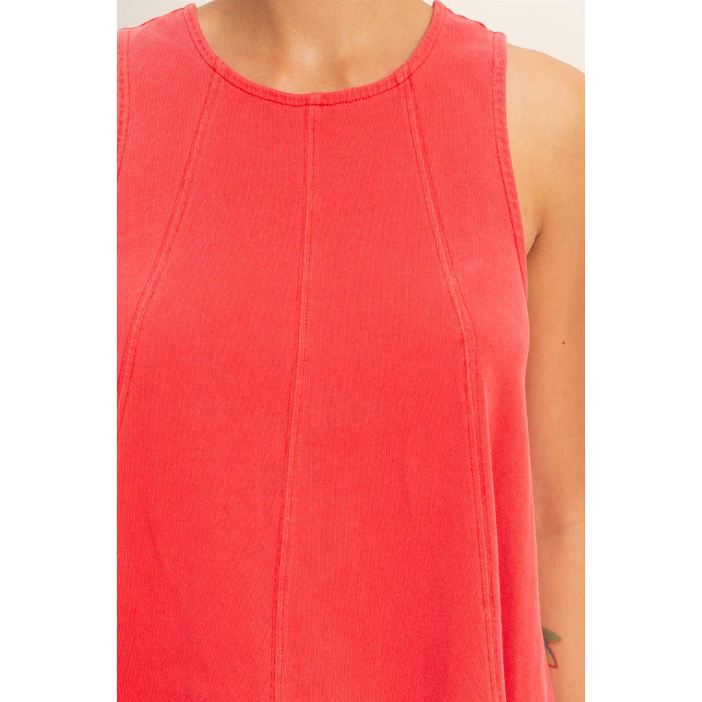 Sleeveless Round Neck Top & Shorts Set