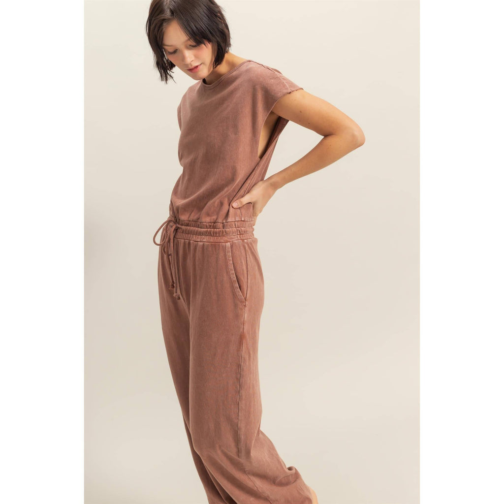 Short Sleeve Casual Jumpsuit