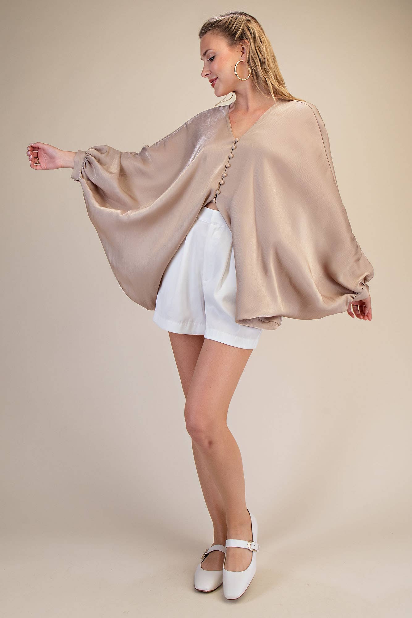 V-Neck Puff Sleeve Top