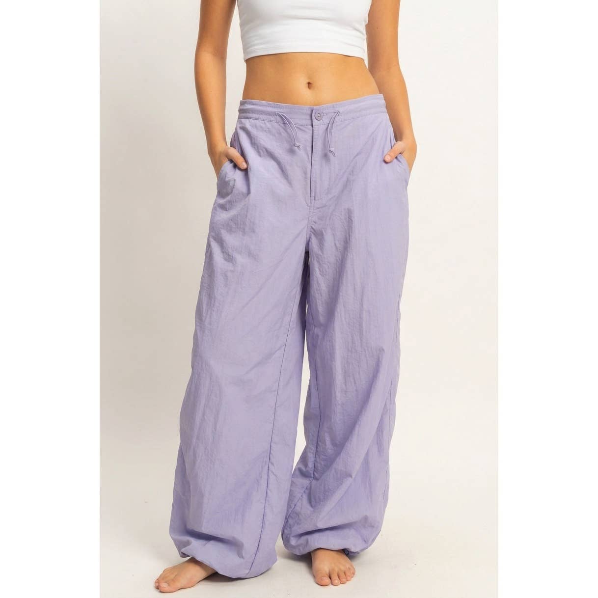 High-Waist Parachute Pants