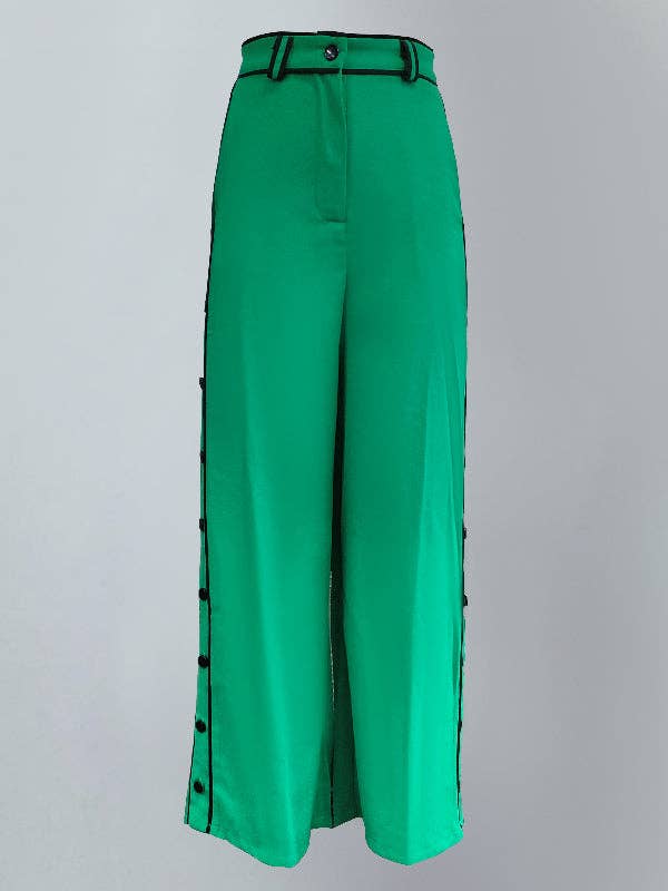 H-line Wide Leg Solid Color Pants
